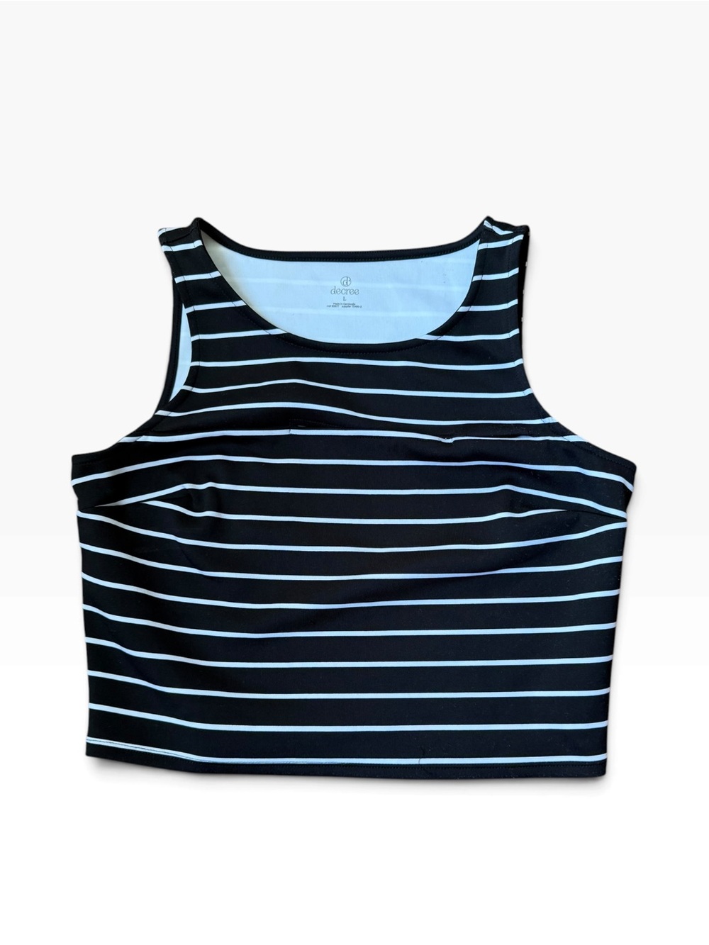 Decree Black & White Striped Tank Top